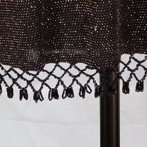 Dressbarn Cardigan Black w/Gold, Bronze Sequence Small - Picture 4 of 6